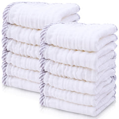 Cute Castle muslin washcloths close-up showing ultra-soft texture for gentle baby bath