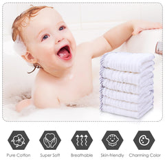 Cute Castle muslin washcloths highlighting absorbent multi-layer design for quick drying