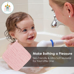 Cute Castle washcloths with breathable multi-layer design absorbing water quickly