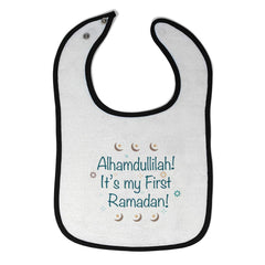 Cute Rascals alhamdullilah ramadan bib on baby, keeps outfits clean during mealtime.
