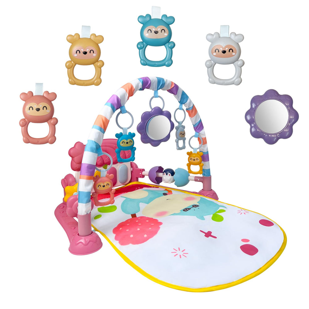 Cuterabit Baby Gym Play Mat with piano keys guiding early music exploration during tummy time