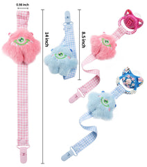 CutiePlusU Little Monster pacifier clip green lightweight design avoids burden on outfits.