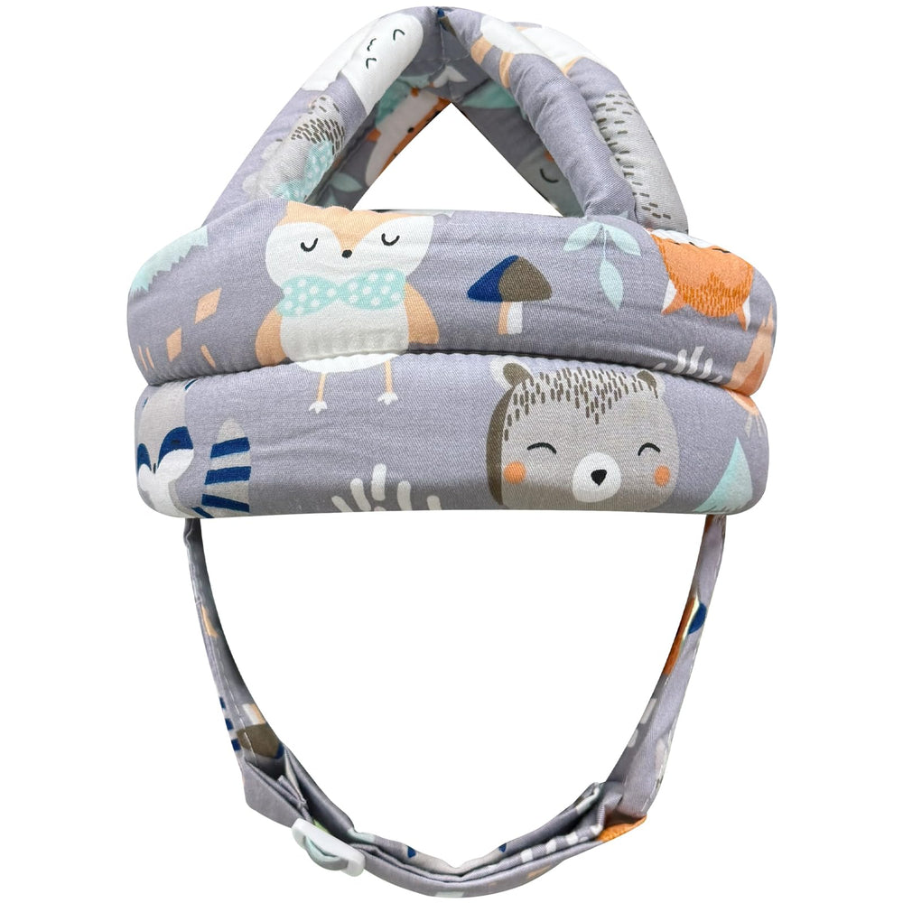 CUXFLS baby safety helmet showing 360-degree protection for crawling toddlers