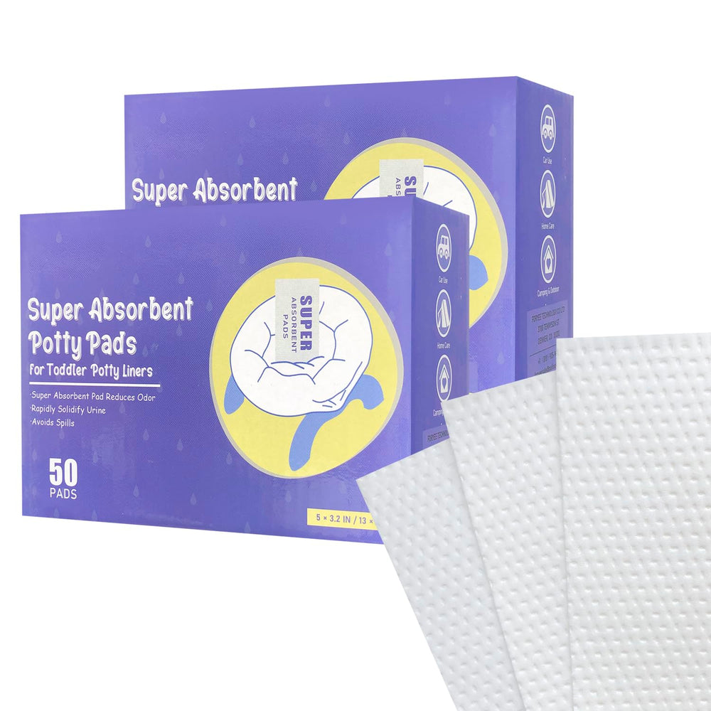 CUXFLS ultra-fast absorption potty pad ready for travel use.