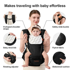 Cuyemye tri-point support distributes weight across shoulders, waist, and back