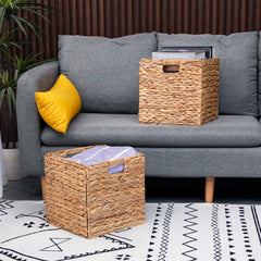 CXQCMUYE hyacinth basket folded flat saves space in drawers.