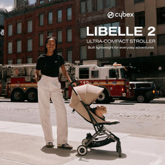 Cybex Libelle 2 with carry-on compatibility in Magic Black for travel