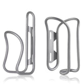 Cyclesavvy titanium bottle cage front view highlights ultra-lightweight, durable construction for road and MTB.