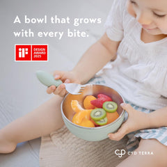 CYD TERRA PICABOO 16oz suction bowl minimizes spills during meals