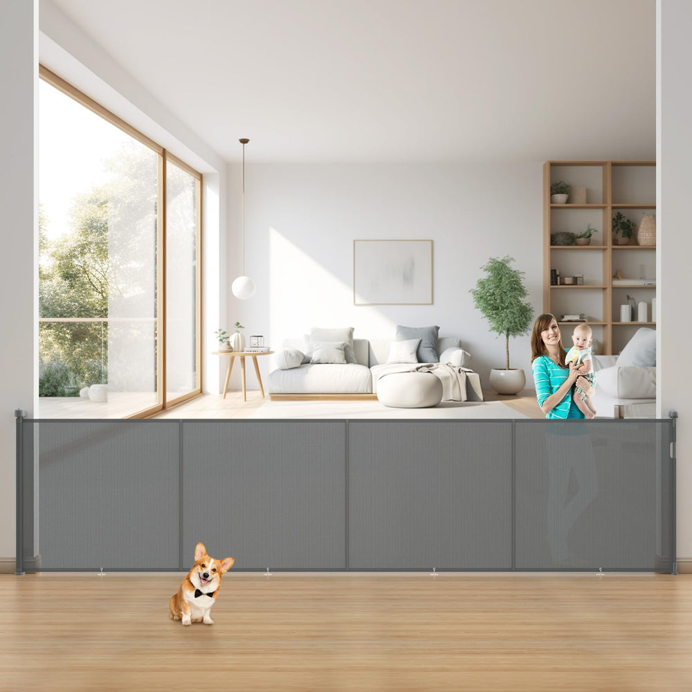 Cylrod 200-inch extra-wide gate in full view for stairs and doorways.