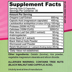 Cyrixs Health Candida Complex packaging highlighting an all-natural blend for gut wellness.