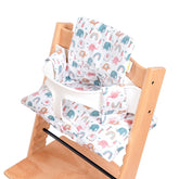 DADOUMAN waterproof seat cushion with colorful elephants print protects the chair from spills.