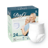DAFI adult underwear overnight pack for discreet, long-lasting protection.