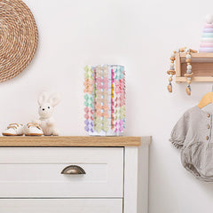 Dahey bow organizer's compact vertical stand saving desk space.