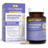 Daily Nouri Menopause Probiotic bottle front for easy daily gut support.