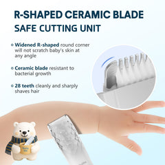 DAILYLIFE clippers with an R-shaped blade and skin-safe gap for gentle cuts.