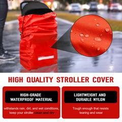 Dairrr Fuuu bright red stroller bag helps locate at gate or baggage claim