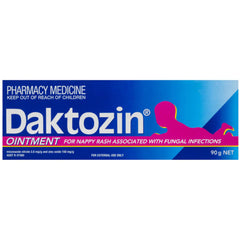 Daktozin ointment used on baby neck folds to support skin care.