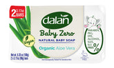 Dalan Baby Zero soap bar packaging shows a vegan formula for gentle cleansing.