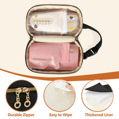 Damero cooler bag with detachable handle easily attaches to strollers or bags