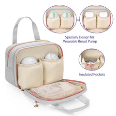 Damero bag main compartment fits up to 9-ounce bottles and an ice pack.