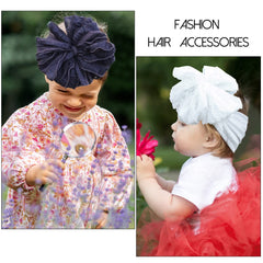 DANMY baby headband lavender bow, soft fabric enhances photos and outfits