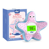 Dardarouxiao baby bath thermometer in duck shape shows safe bath temperature for a gentle soak.