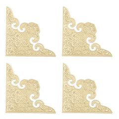 Dasaziya brass corner guard 8x8 cm protects furniture edges with antique appeal.