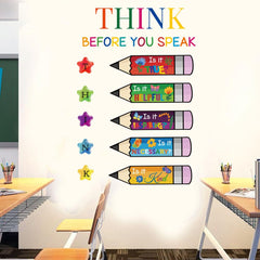Datesno classroom wall decal with bold quote enhances focus and classroom ambiance.