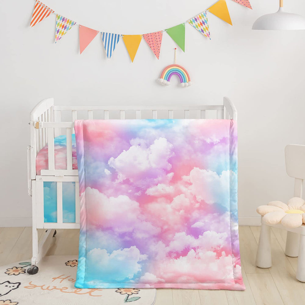 Datura Home watercolor butterfly comforter for gentle baby sleep and softness