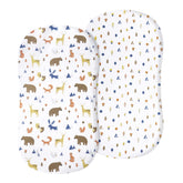David's Kids woodland-animals-pattern bassinet sheet offers soft, breathable comfort for baby naps.