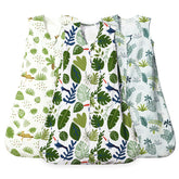 david's kids leaf sleep sack front view highlights soft breathable cotton.