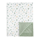 David's Kids micro fleece minky blanket leaf pattern for cozy sleep