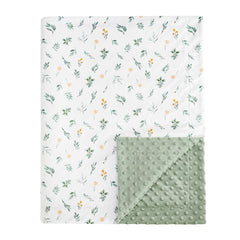 David's Kids micro fleece minky blanket leaf pattern for cozy sleep