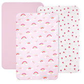 David's Kids rainbow pack mini crib sheets add vibrant color to baby sleep