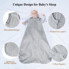 David's Kids sleep sack with 2-way zipper and protective layer to prevent scratches