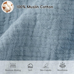 Davids Kids muslin sleep sack with two-way zipper eases diaper changes