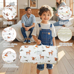 David's Kids nap mat soft minky fleece lining offers cozy naps.