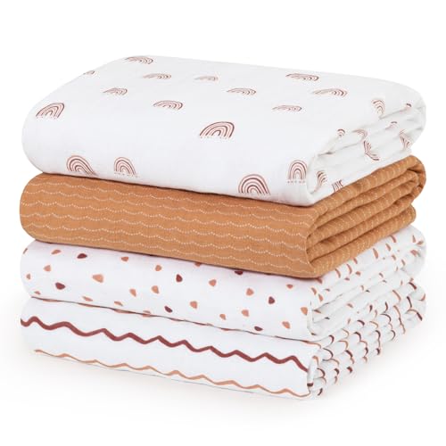 David's Kids rainbow swaddle blanket close-up texture showing soft cotton for gentle wrapping