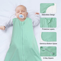 David's Kids sleep sack fabric close-up emphasizes breathable long-staple cotton.