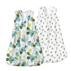 David's Kids sleep sack leaf front view shows cozy fit.