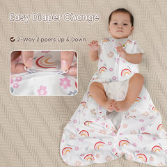 David's Kids sleep sack sleeveless design supports arm movement and rolling