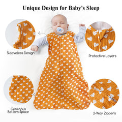 David's Kids sleeveless design allows arm movement and easy rolling.
