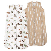 David's Kids Woodland Sleep Sack front view; cozy, breathable cotton for gentle nights.