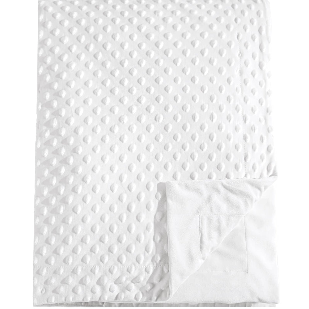 David's Kids micro fleece minky blanket with dotted texture for cozy visuals