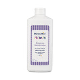 DawnMist premium baby powder bottle with dispensing cap for easy, mess-free application.