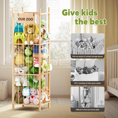 Dayacoco storage features a 3D nameplate for personalized toy labeling.