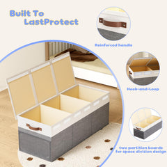 Dayacoco toy box with removable Velcro dividers for customizable layout