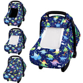 DAYEEBALL dinosaur car seat cover with soft fabric keeps baby cozy.