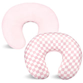 DAYEEBALL nursing cover pink checkerboard, breathable fabric for baby comfort.